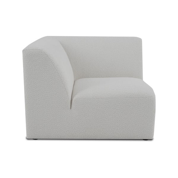Balts modulārais dīvāns no buklē auduma (ar maināmu stūri) Roxy – Scandic