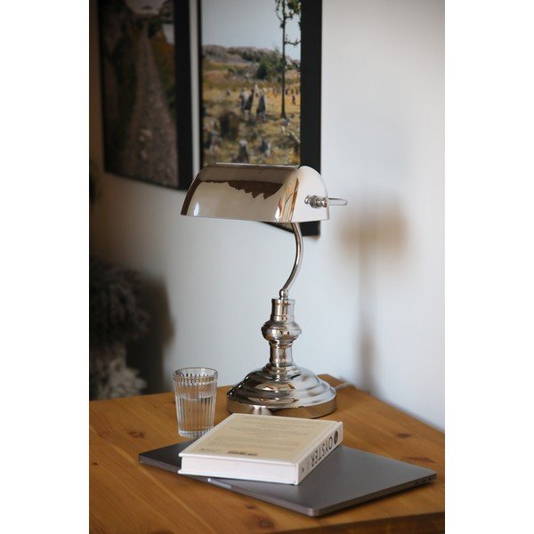 Sudraba krāsas galda lampa (augstums 22,5 cm) Bankers – Markslöjd-image-1