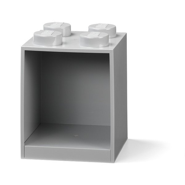 Bērnu pelēks sienas plaukts Brick 4 - LEGO®-image-2