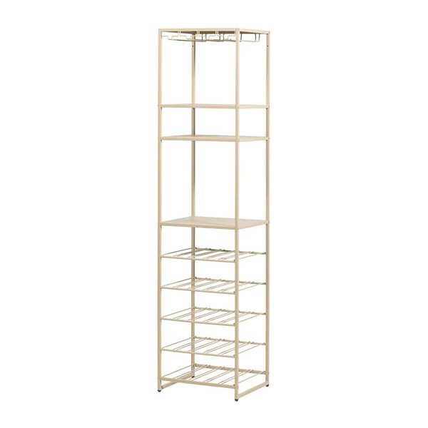Bēšs vīna skapis pudeļu skaits 25, 45x185x40 cm Reese – WOOOD