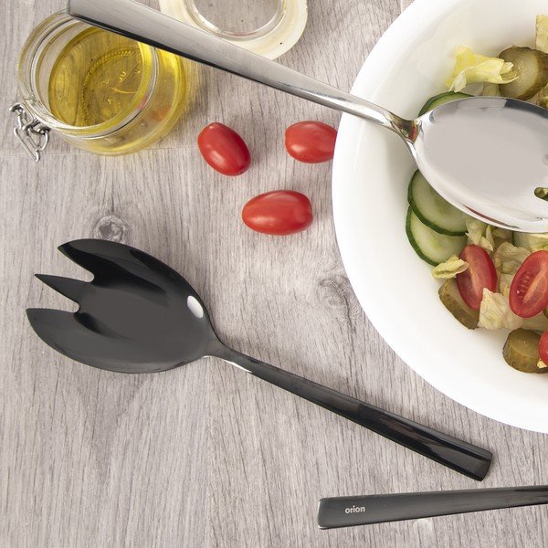 Nerūsējošā tērauda galda piederumi salātiem Black – Orion-image-1