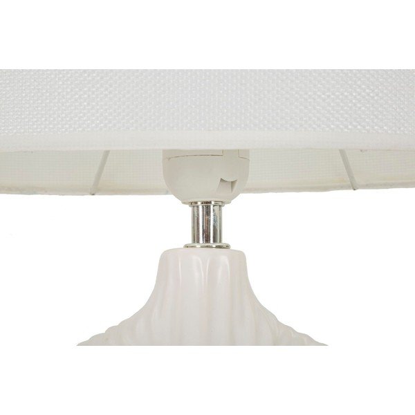 Balta keramikas galda lampa ar auduma abažūru (augstums 43 cm) Seta – Mauro Ferretti-image-4
