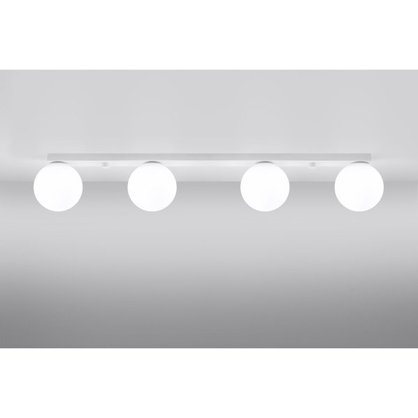 Balta griestu lampa ar stikla abažūru ø 12 cm Umerta – Sollux-image-2