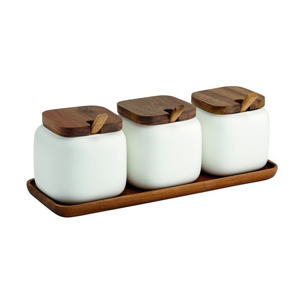 Porcelāna konteineri cukuram/sālim (3 gab.) Essentials – Ladelle