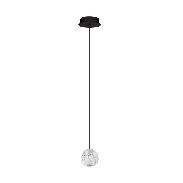 Matēti melna metāla LED piekaramā lampa ar regulējamu spilgtumu ar akrila stikla abažūru ø 10 cm Ifos – Nova Luce