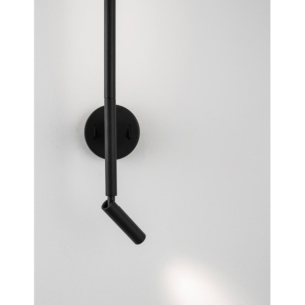 Matēti melna alumīnija LED sienas lampa ar saliekamu konstrukciju Handy – Nova Luce-image-1