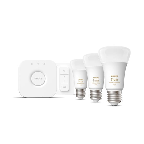 Starta komplekts (5 gab.) ar E27 spuldžu ietveri, 11 W White ambiance – Philips Hue