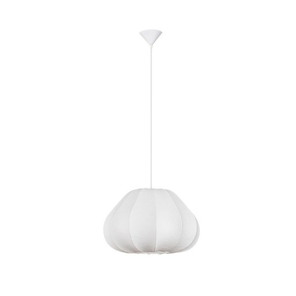 Matēti balta tekstila piekaramā lampa ø 50 cm Bora – Nova Luce