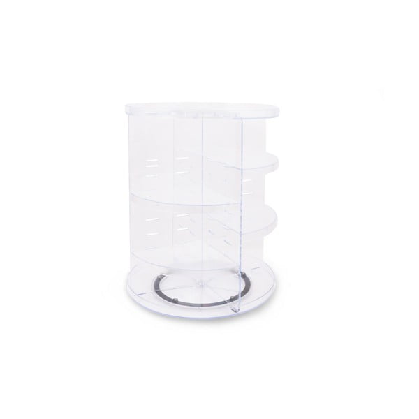 Caurspīdīgs rotējošs plastmasas vannas istabas organizators kosmētikai – Hermia-image-3