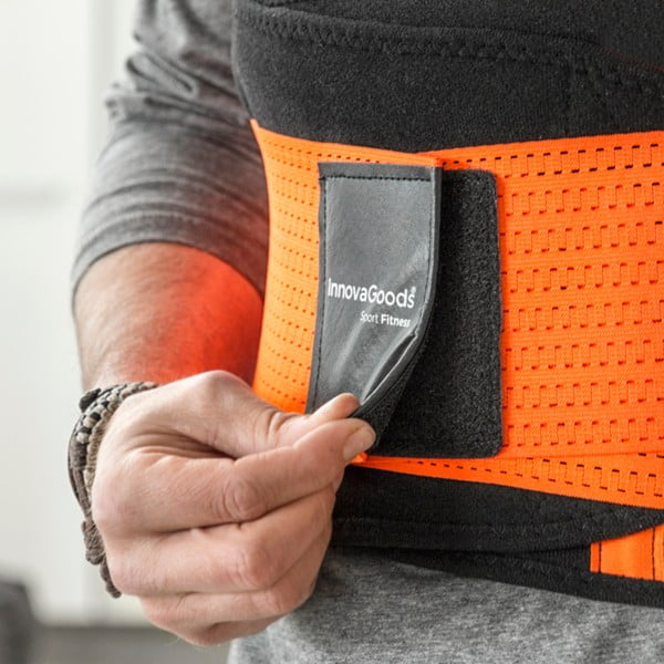 Oranžā un melnā sporta josta svara samazināšanai un stājas uzlabošanai InnovaGoods, L izmērs-image-3