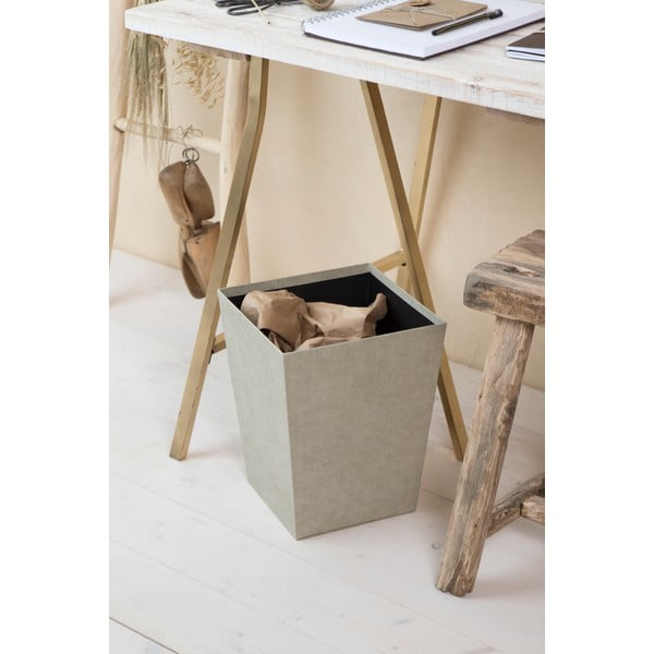 Bēša atkritumu tvertne Sofia Canvas Paper Laminate – Bigso-image-1