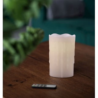 LED svece ar tālvadības pulti DecoKing Drip, augstums 12,5 cm