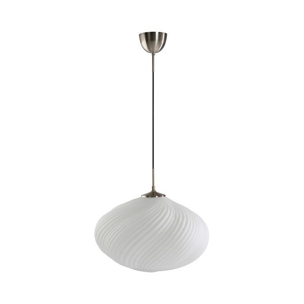 Balta/sudraba krāsas piekaramā lampa no opāla stikla ar regulējamu spilgtumu ø 50 cm Meringue – Jotex