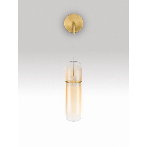Zelta krāsas stikla LED sienas lampa ar regulējamu spilgtumu Norma – Nova Luce-image-3