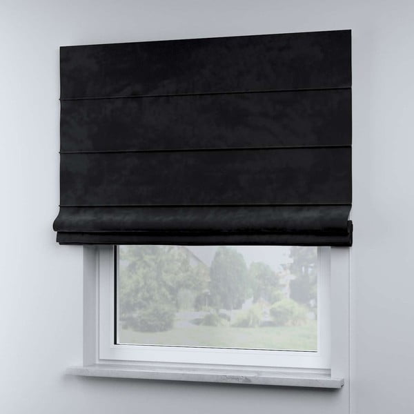 Melnas romiešu žalūzijas 170x160 cm Posh Velvet – Yellow Tipi-image-1