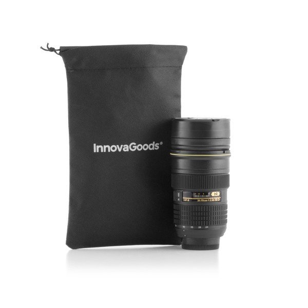 Melna ceļojumu termo krūze InnovaGoods CamCup, 400 ml-image-3