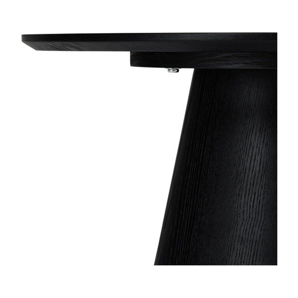 Melns žurnālgaldiņš ar ozolkoka imitāciju ø 60 cm Tango – Furnhouse-image-3