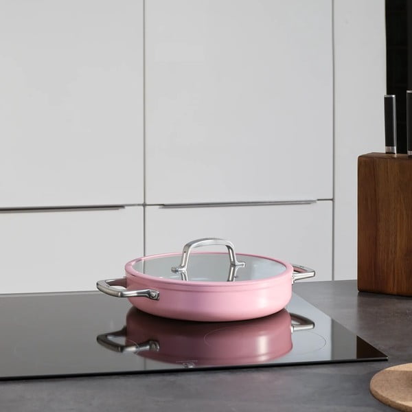Panna ar vāku/ar keramikas pārklājumu ø 28 cm tegame Meda 3.0 – FABINI-image-1