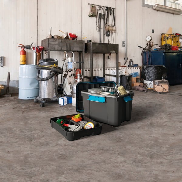 Melna plastmasas uzglabāšanas kaste ar vāku 73,5x44,5x46 cm Scuba Box – KIS-image-4