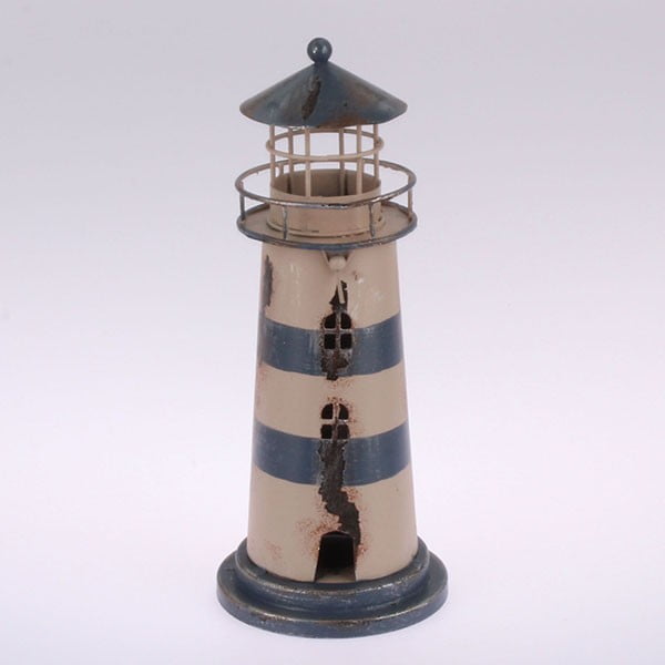 Metāla piekaramais svečturis Blue Lighthouse, 22 cm