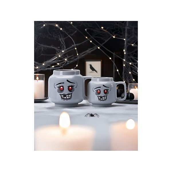 Pelēka keramikas bērnu krūze latte kafijai 255 ml Zombie – LEGO®-image-3