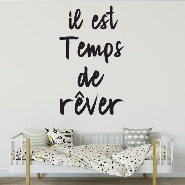 Melna uzlīme Ambiance citāts Temps De Rever-image-1