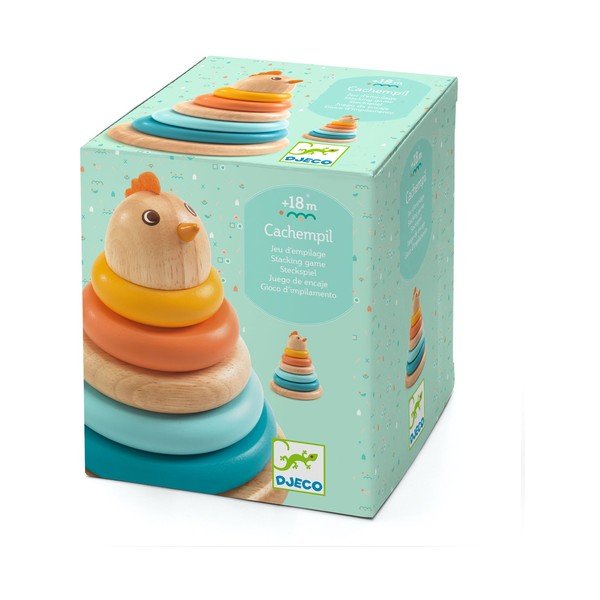 Bērnu koka saliekamā rotaļlieta Djeco Hen-image-3