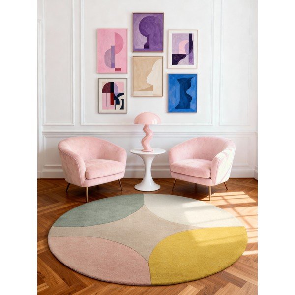 Ar rokām darināts vilnas apaļš paklājs ø 160 cm Westminster Cecil – Ted Baker-image-1