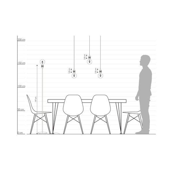 Balta brīvi stāvoša lampa Sotto Luce BI Elementary XL 1F-image-3