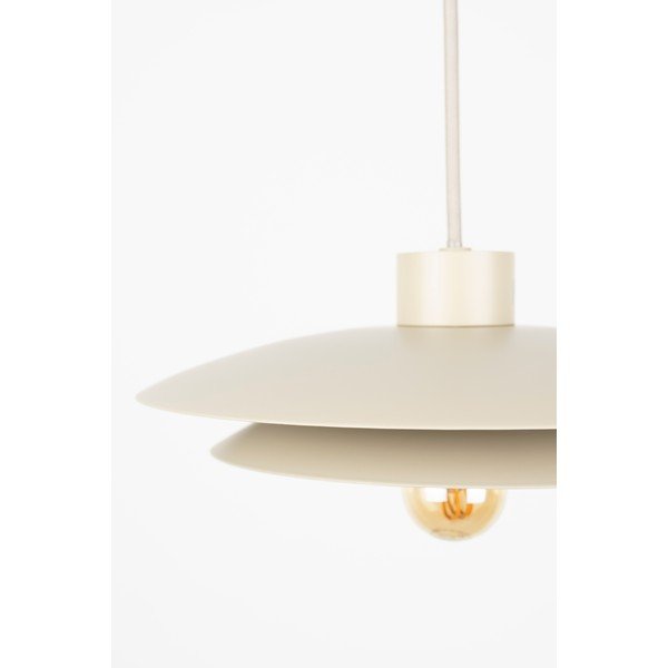 Bēša metāla piekaramā lampa ø 26,5 cm Wubbo – White Label-image-2