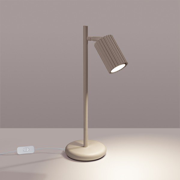 Pelēkbrūna metāla galda lampa (augstums 43 cm) Gleam – Sollux-image-2