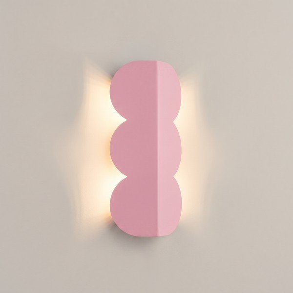 Rozā alumīnija sienas lampa BISCUIT – Thoro-image-1