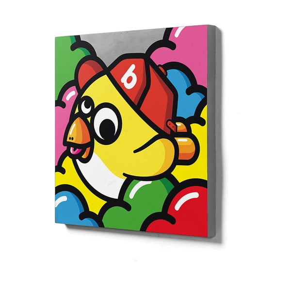 Betona sienas gleznojums Lyon Béton Oiseau Volant Jaune, 60 x 60 cm-image-1