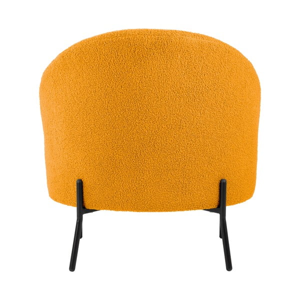 Okera dzeltens atpūtas krēsls no buklē auduma Noble – Leitmotiv-image-4