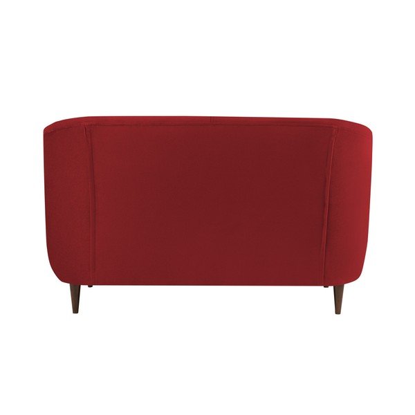 Sarkans samta dīvāns Kooko Home Glam, 125 cm-image-1
