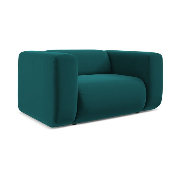 Tirkīzzils samta atpūtas krēsls Ekahi – Makamii