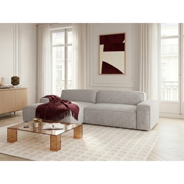Pelēks salokāms/su elektriniu sėdynės reguliavimu stūra dīvāns (ar kreiso stūri) Abel – Bobochic Paris-image-4