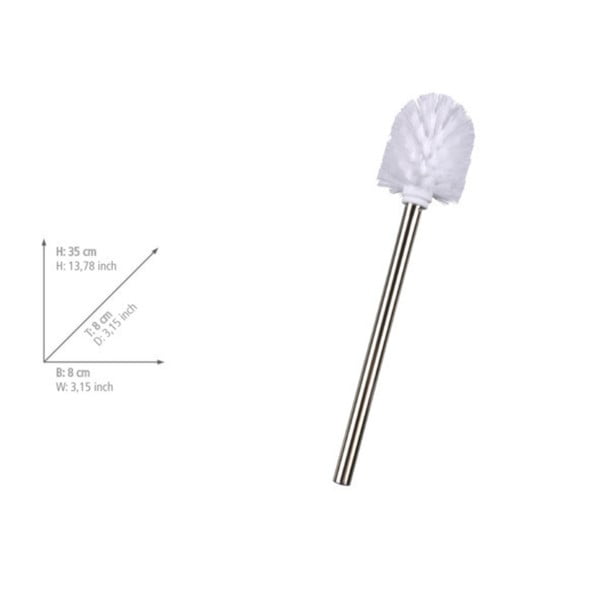 Balta rezerves tualetes birste ar nerūsējošā tērauda rokturi Wenko-image-1