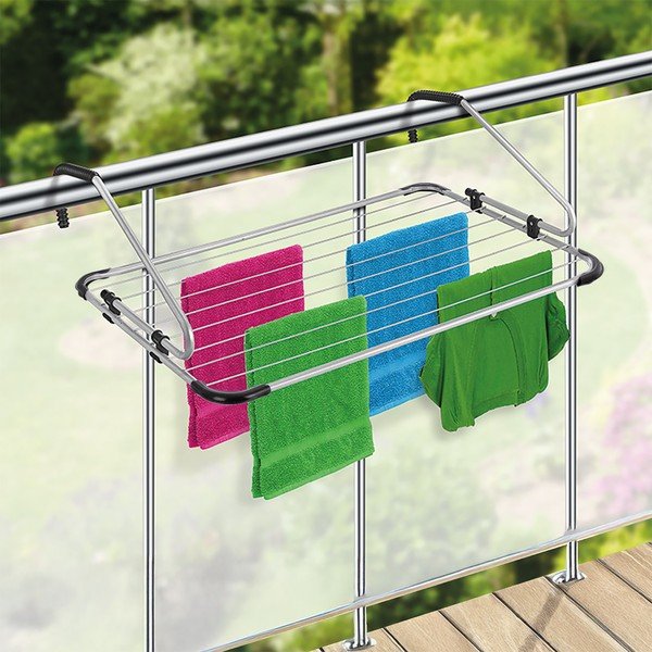 Sudraba krāsas piekarināms veļas žāvētājs 10,5 m – Orion-image-1