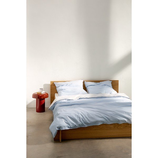 Gaiši zils divguļamais segas pārvalks no kokvilnas satīna 200x200 cm Oba – noo.ma-image-3