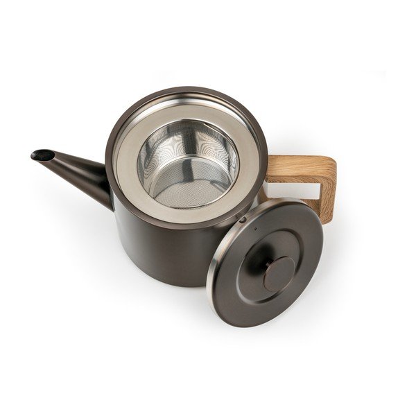 Pelēka nerūsējošā tērauda tējkanna ar sietiņu 1,1 l Duet Narvik – Bredemeijer-image-4