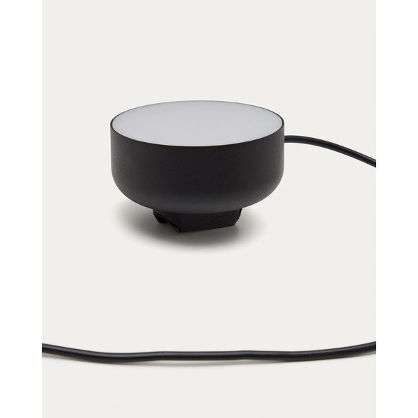 Melna metāla LED sienas lampa ar regulējamu spilgtumu ar vadu Orey – Kave Home-image-4