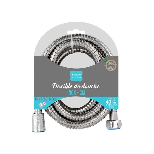 Tērauda dušas šļūtene Hydro – douceur d'intérieur-image-1