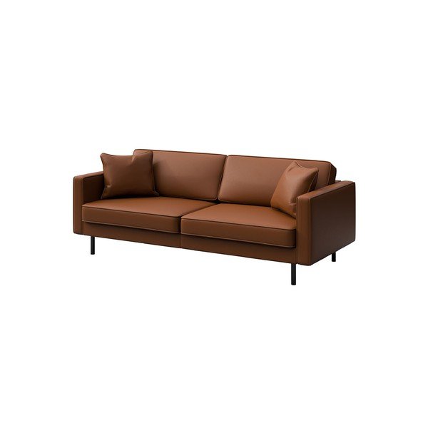 Konjakbrūns ādas dīvāns 207 cm Kobo – MESONICA-image-2