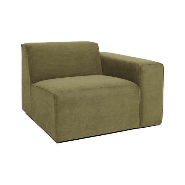 Zaļš velveta dīvāna gala modulis Scandic Sting, 101 cm, labais stūris-image-2