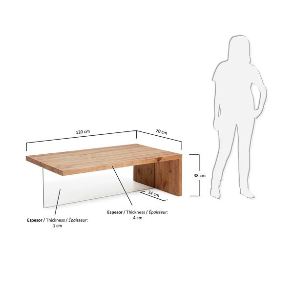 Žurnālgaldiņš ar ozolkoka virsmu Kave Home Triss-image-3
