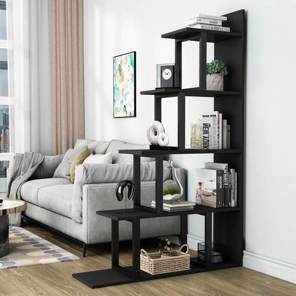Melns plaukts 100x164 cm Step – Kalune Design-image-1