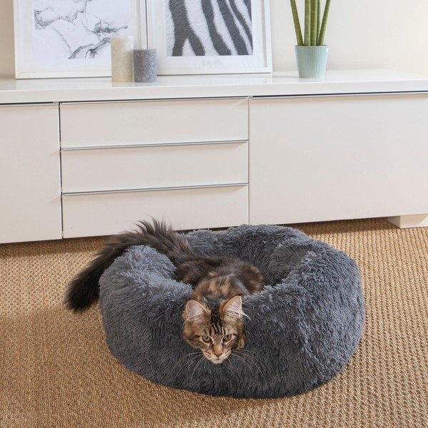 Tumši pelēka gulta suņiem ø 55 cm – Love Story-image-2