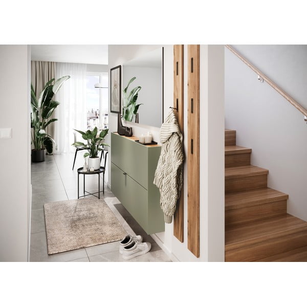 Zaļš/pelēks atverams apavu plaukts Ameca – Germania-image-4