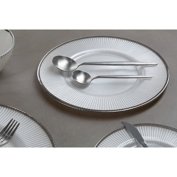 Sudraba krāsas nerūsējošā tērauda galda piederumi (16 gab.) Modern retro – Premier Housewares-image-2